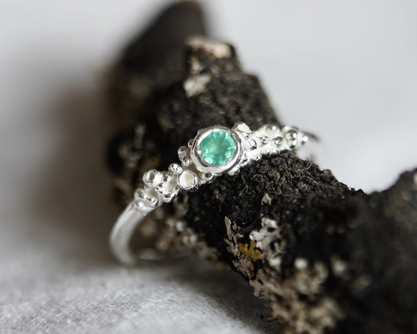 Forest Emerald Ring - Melissa Yarlett Jewellery