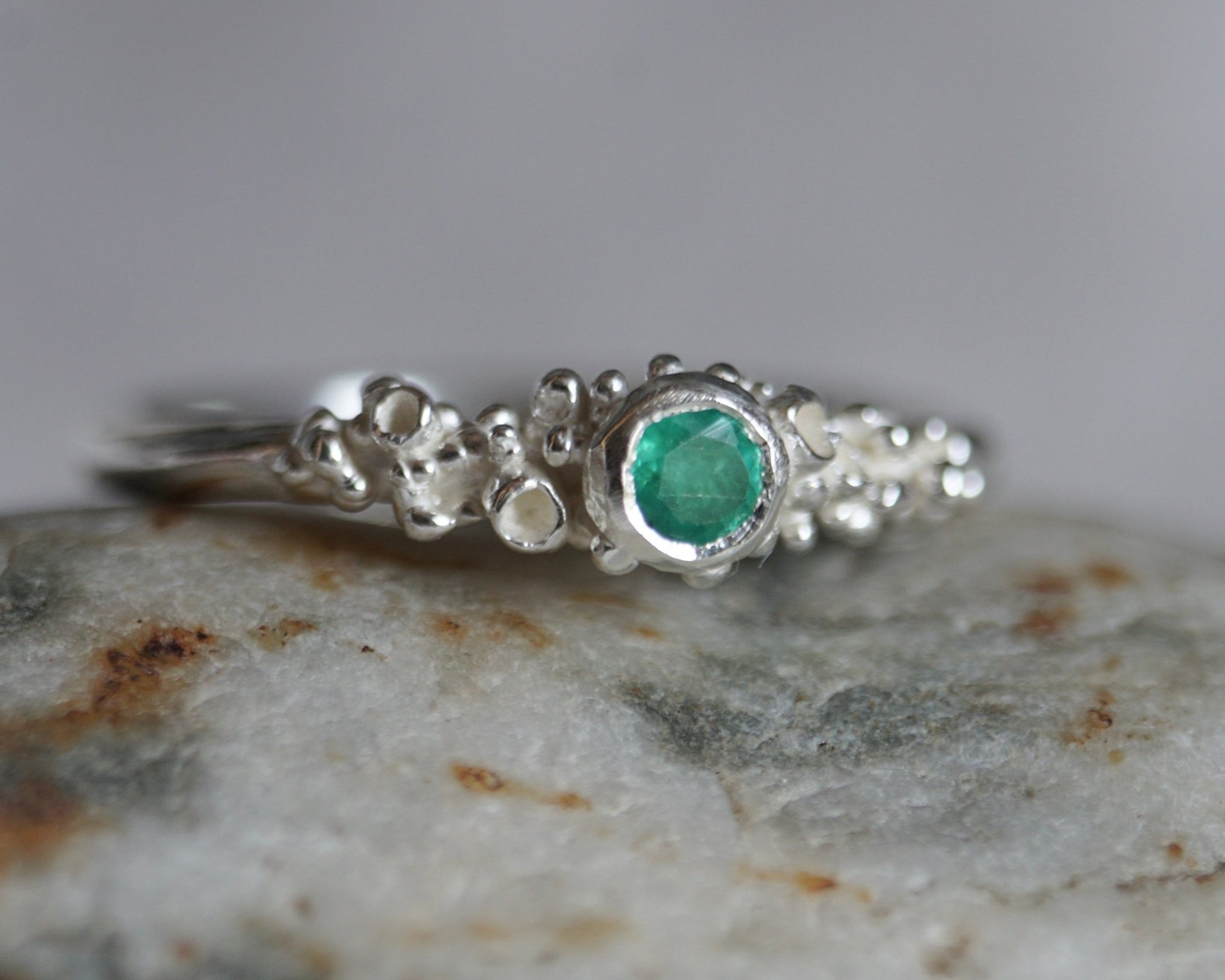 Forest Emerald Ring - Melissa Yarlett Jewellery